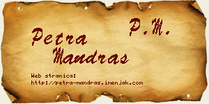 Petra Mandraš vizit kartica